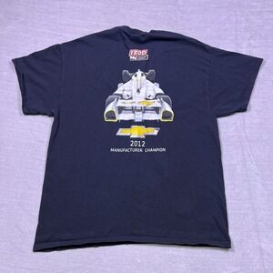 Chevrolet IndyCar Series 2012 Manufacturer Champion T Shirt Mens XL Black IZOD